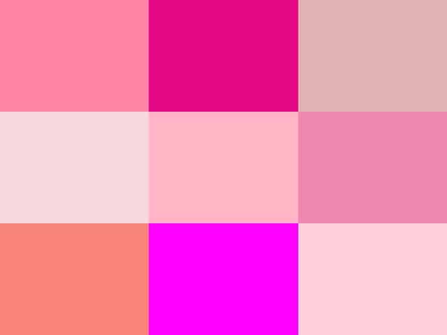 30 Different Shades Of Pink Color With Names Pink Color Chart